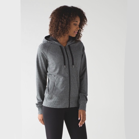 lululemon athletica Jackets & Blazers - Lululemon ‘Split Hoodie’ in Heather Speckled Black